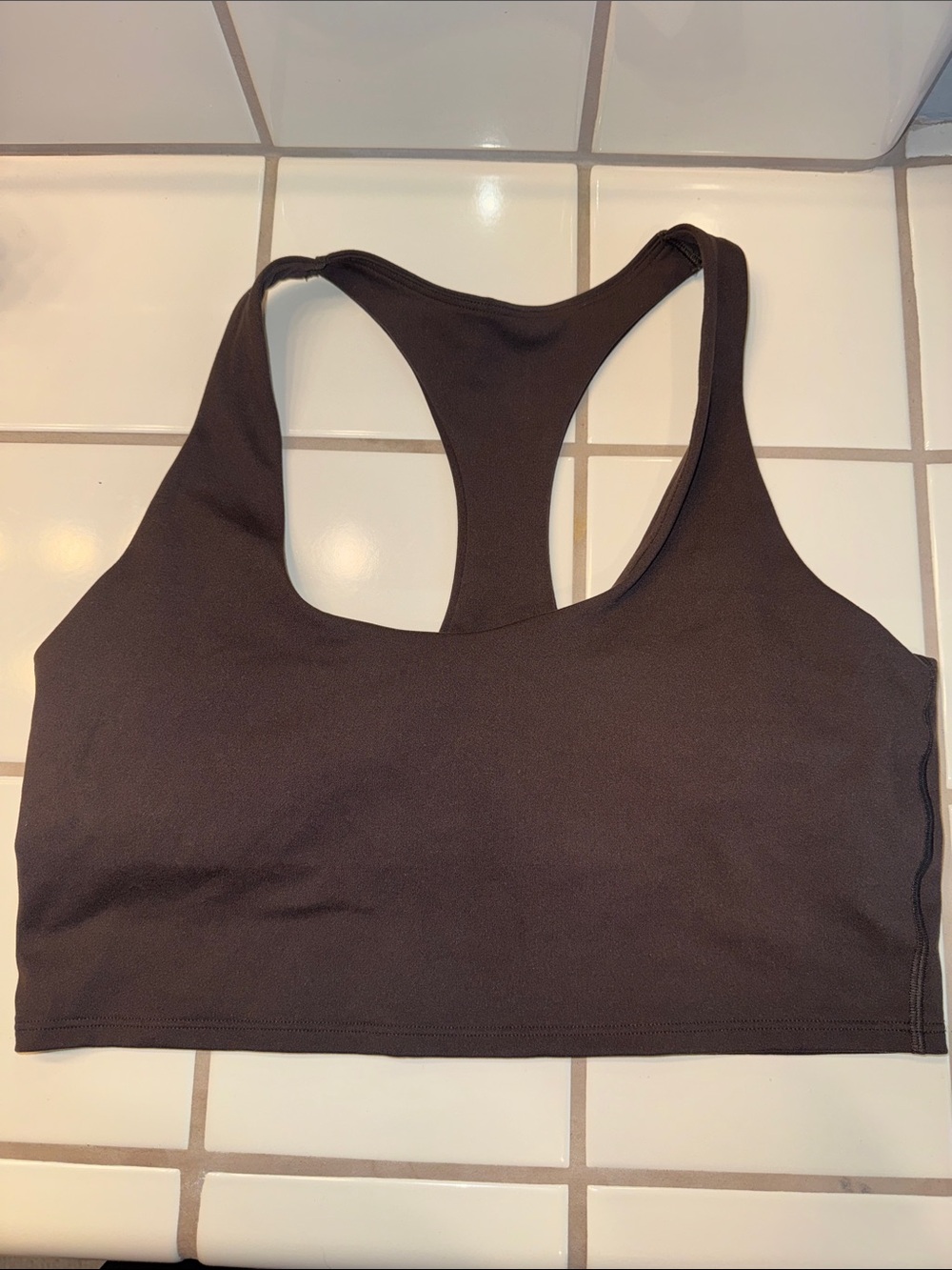 GAP Fit Racerback Sports Bra - Dark Brown